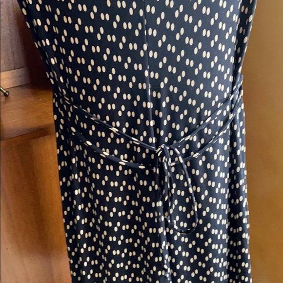 XL MERONA STRETCH JERSEY DRESS BLACK AND TAN DOT - Picture 11 of 13
